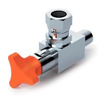 Кран манометра угловой EM90 1/4" MF MARCHESINI ITALY